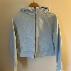 Lululemon Light Blue Zip-Up Cropped Hoodie, XS/S